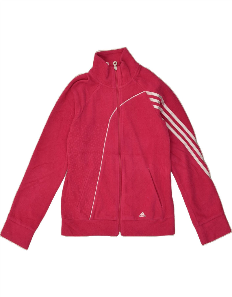 ADIDAS Girls Climawarm Fleece Jacket 13-14 Years Pink Polyester | Vintage Adidas | Thrift | Second-Hand Adidas | Used Clothing | Messina Hembry 