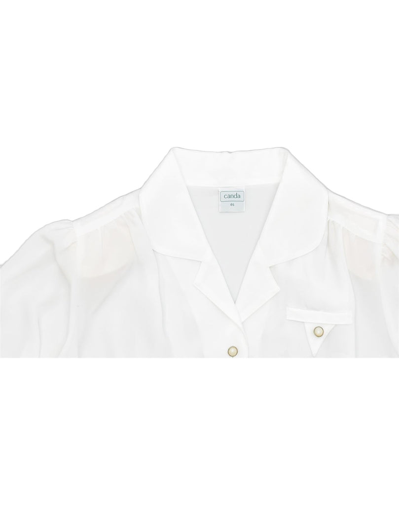 C&A Womens Canda Oversized Short Sleeve Shirt Blouse EU 46 XL White | Vintage | Thrift | Second-Hand | Used Clothing | Messina Hembry 
