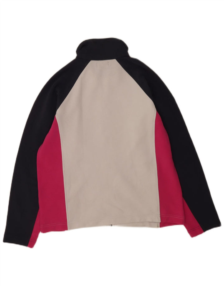 Kappa Womens Tracksuit Top Jacket UK 14 Medium White Colourblock Polyester