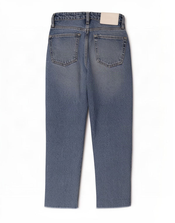 Zara Womens High Waist Tapered Jeans EU 32 2XS W22 L24 Blue Cotton