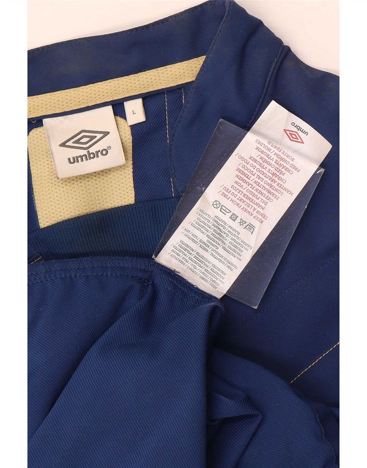 Umbro Mens Graphic Pullover Tracksuit Top Jacket Large Blue Striped
