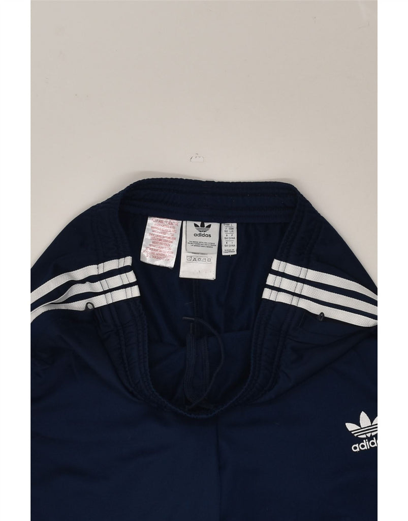 ADIDAS Boys Tracksuit Trousers Joggers 13-14 Years Navy Blue Polyester | Vintage Adidas | Thrift | Second-Hand Adidas | Used Clothing | Messina Hembry 