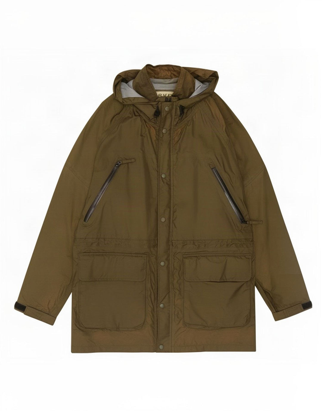 Orvis Mens Raincoat UK 38 Medium Khaki Nylon