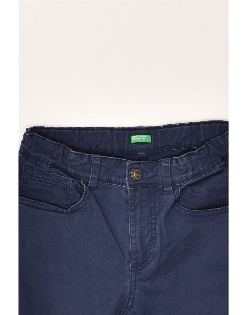 BENETTON Boys Slim Casual Trousers 11-12 Years W26 L28 Navy Blue | Vintage Benetton | Thrift | Second-Hand Benetton | Used Clothing | Messina Hembry 