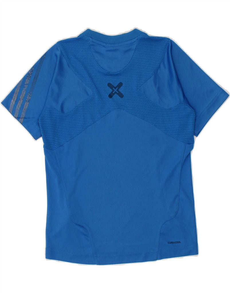 ADIDAS Boys Climacool T-Shirt Top 11-12 Years Blue Polyester Vintage Adidas and Second-Hand Adidas from Messina Hembry 