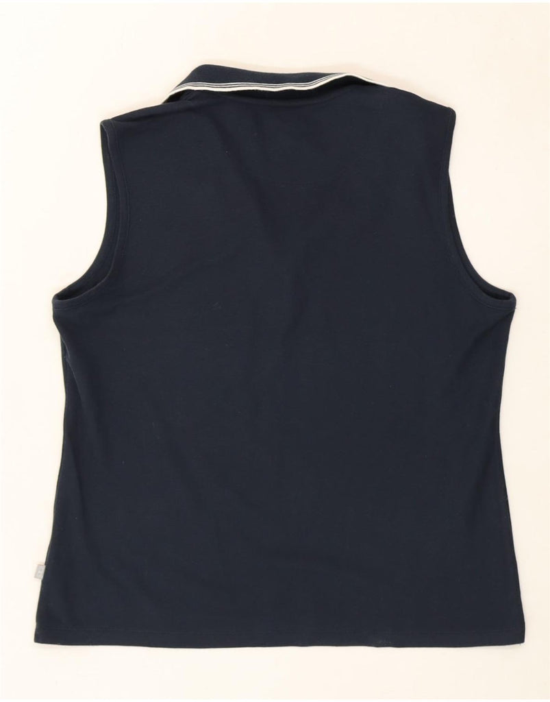 NIKE Womens Dri Fit Sleeveless Polo Shirt UK 16/18 XL Navy Blue Vintage Nike and Second-Hand Nike from Messina Hembry 