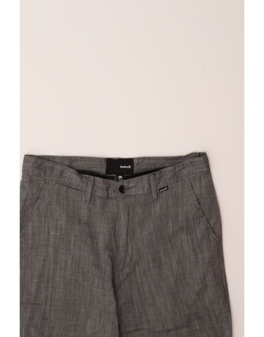 HURLEY Mens Chino Shorts W28 Small Grey Cotton Vintage Hurley and Second-Hand Hurley from Messina Hembry 