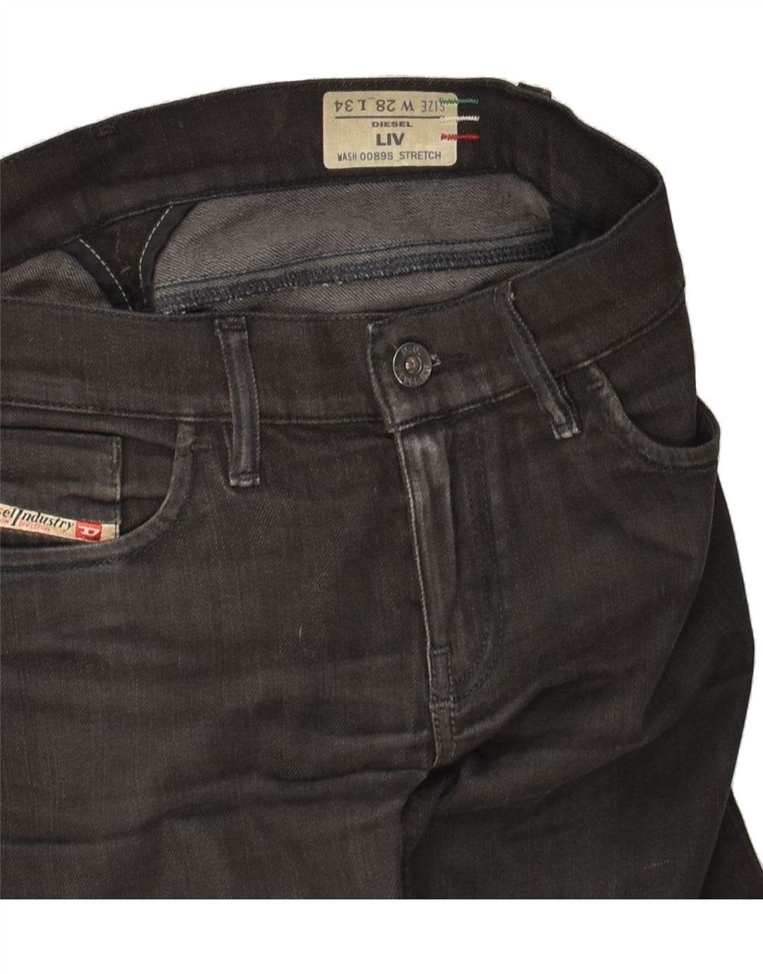DIESEL Womens Liv Slim Jeans W28 L29 Black Cotton | Vintage Diesel | Thrift | Second-Hand Diesel | Used Clothing | Messina Hembry 