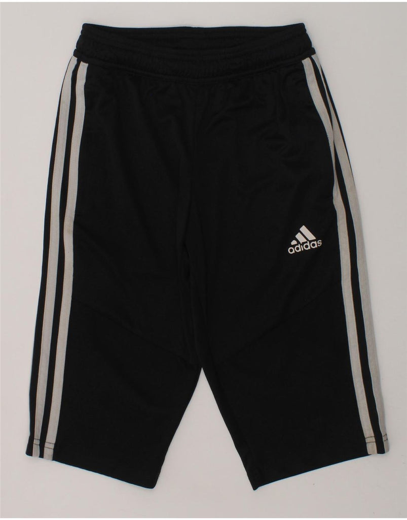 ADIDAS Boys Bermuda Sport Shorts 9-10 Years Black Polyester | Vintage Adidas | Thrift | Second-Hand Adidas | Used Clothing | Messina Hembry 