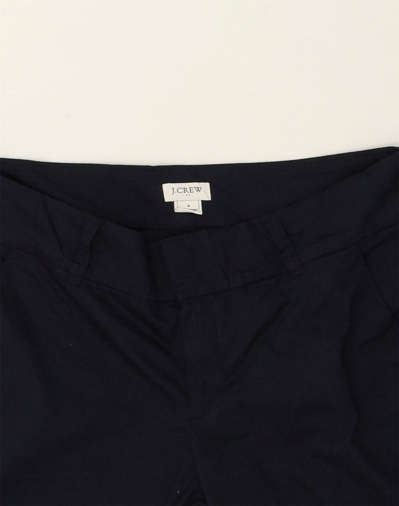 J. CREW Womens Chino Shorts US 4 Small W30 Navy Blue Cotton | Vintage J. Crew | Thrift | Second-Hand J. Crew | Used Clothing | Messina Hembry 