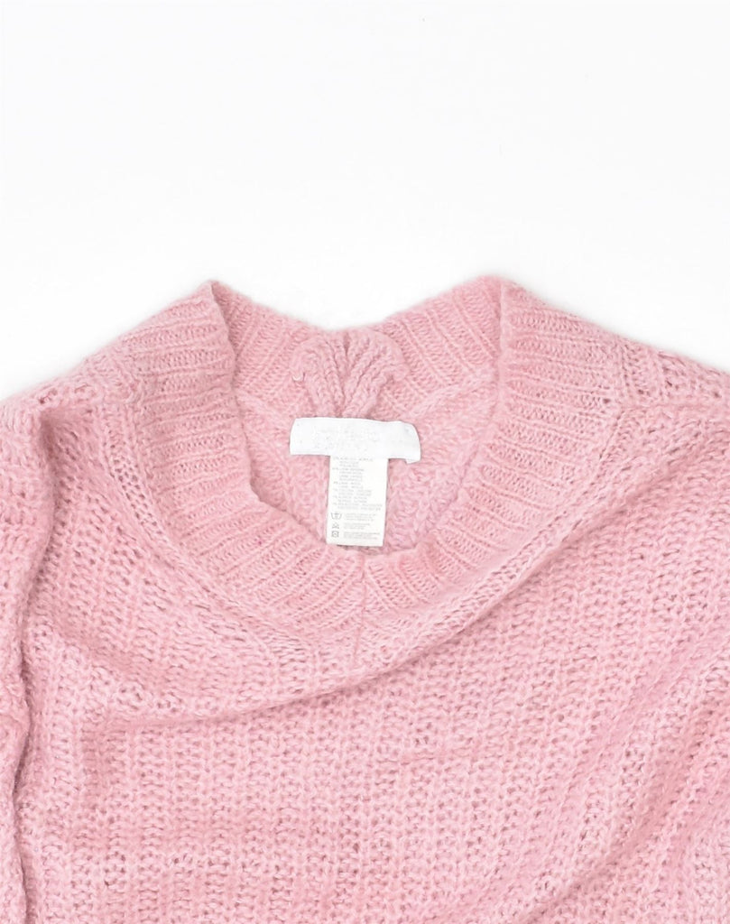 VINTAGE Womens V-Neck Jumper Sweater UK 20 2XL Pink Acrylic | Vintage Vintage | Thrift | Second-Hand Vintage | Used Clothing | Messina Hembry 