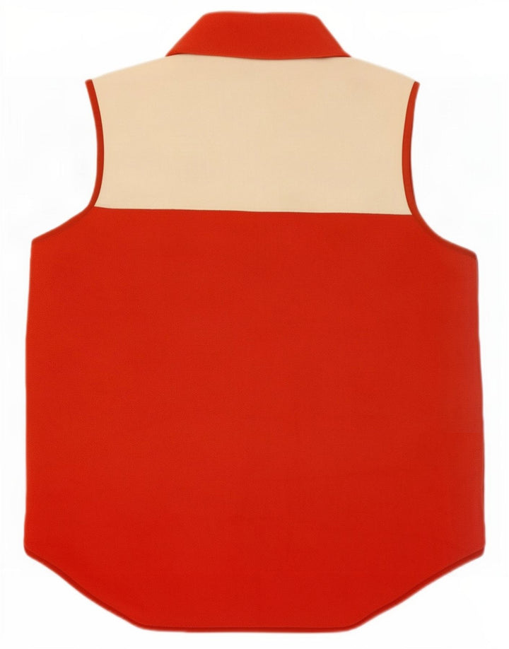 Tog 24 Womens Oversized Fleece Gilet UK 16 Large Red Colourblock Polyester