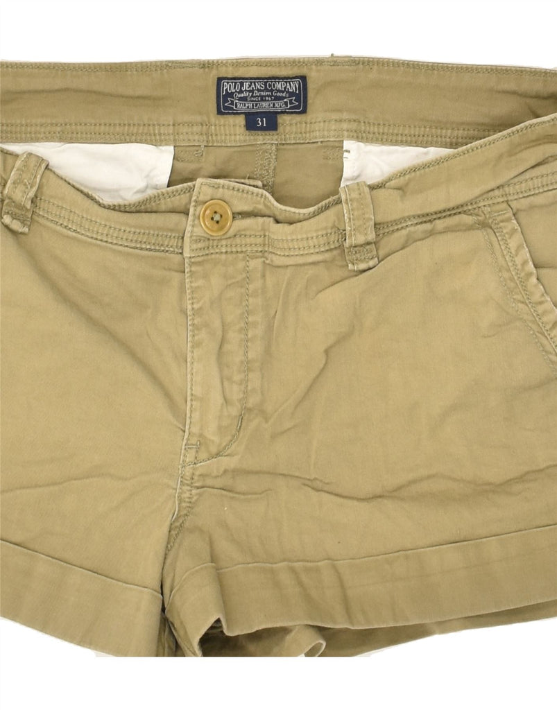 POLO RALPH LAUREN Womens Hot Pants W31 Medium  Beige Cotton | Vintage Polo Ralph Lauren | Thrift | Second-Hand Polo Ralph Lauren | Used Clothing | Messina Hembry 