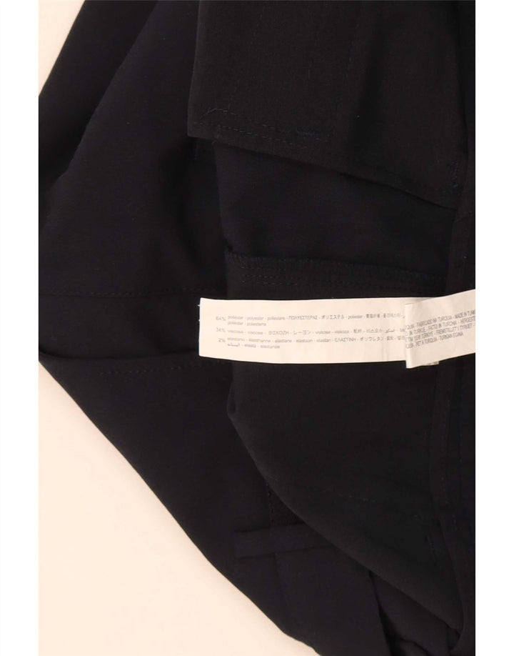 Zara Womens Straight Suit Trousers Medium W30 L30 Navy Blue Polyester