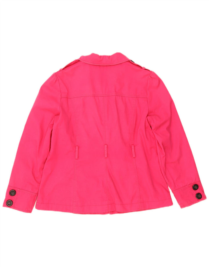 Marks & Spencer Womens Pea Coat UK 16 Large  Pink Cotton