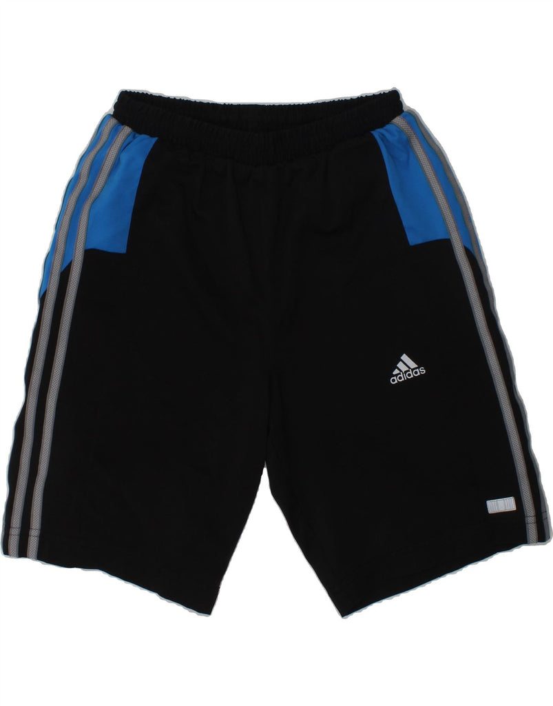 ADIDAS Boys Clima 365 Sport Shorts 11-12 Years Black Colourblock Polyester | Vintage Adidas | Thrift | Second-Hand Adidas | Used Clothing | Messina Hembry 