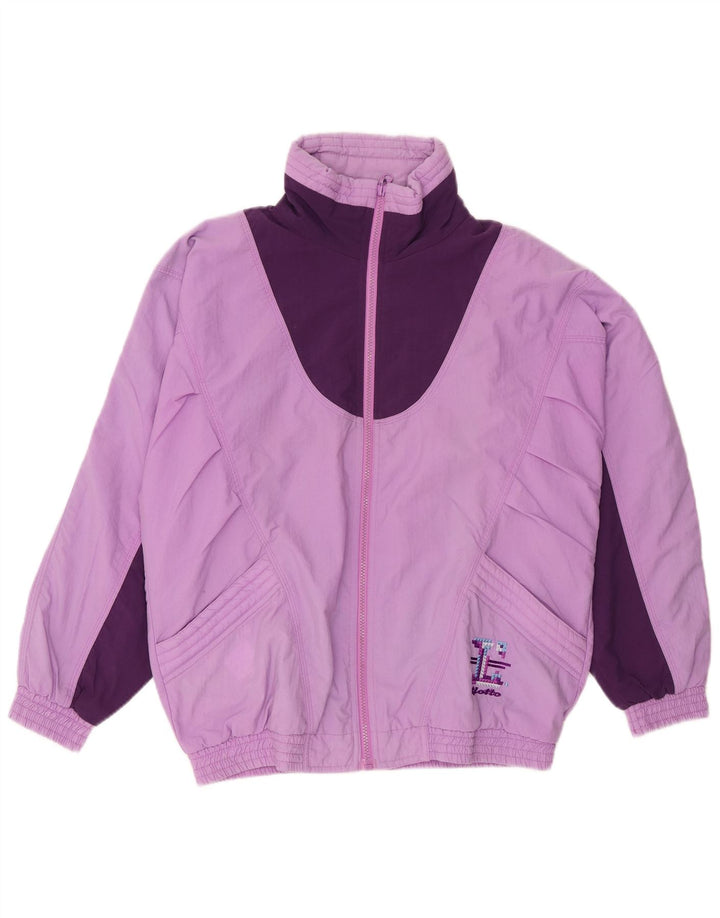 Lotto Womens Reversible Oversized Tracksuit Top Jacket UK 14 Medium Purple