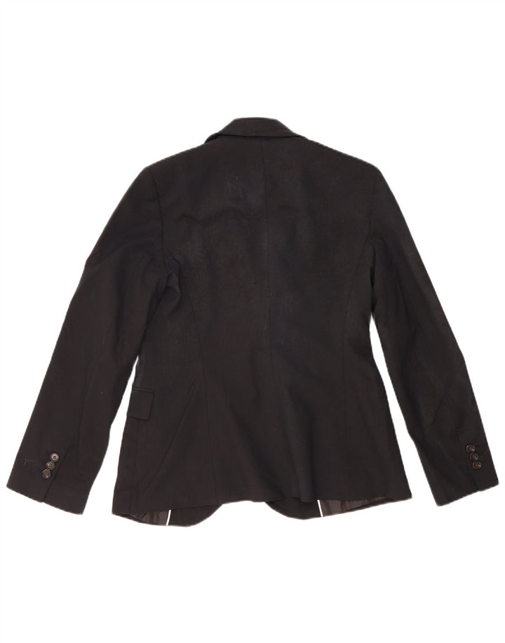 Zara Womens 1 Button Blazer Jacket EU 38 Small Black