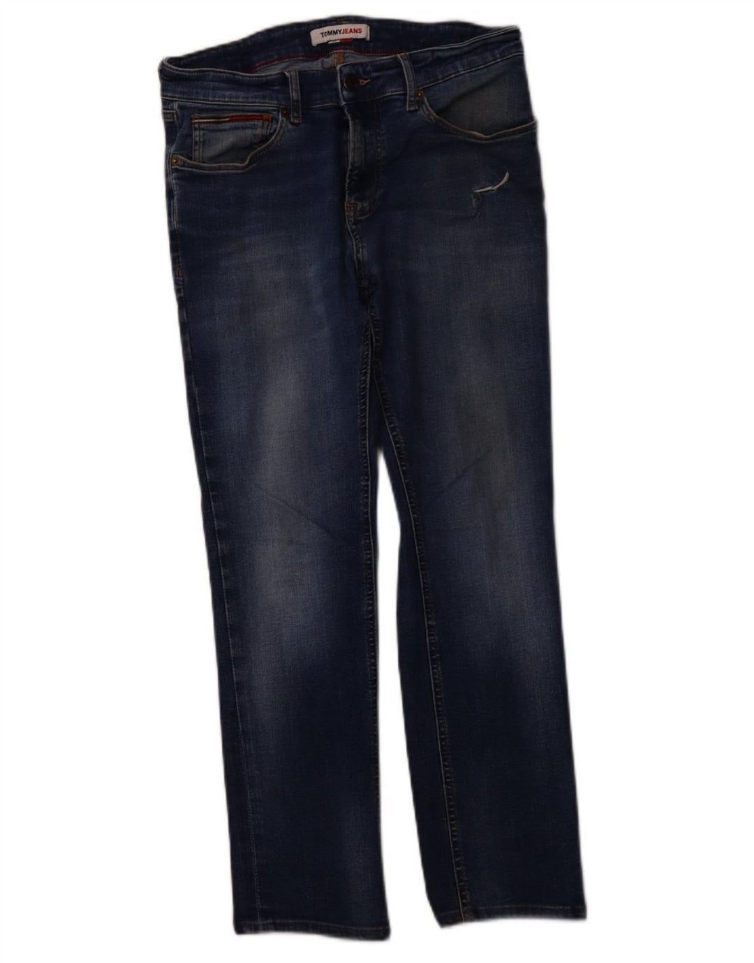 TOMMY HILFIGER Womens Straight Jeans W32 L27 Blue Cotton