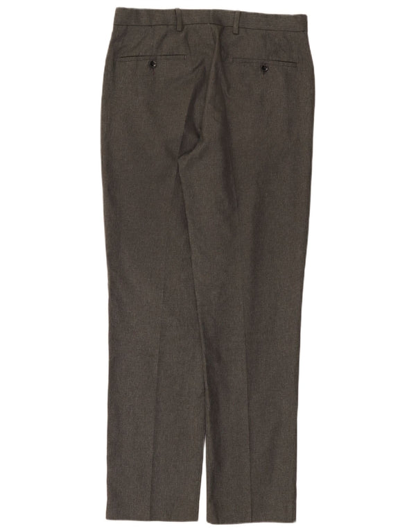 Marks & Spencer Mens Straight Regular Fit Chino Trousers W32 L31 Grey