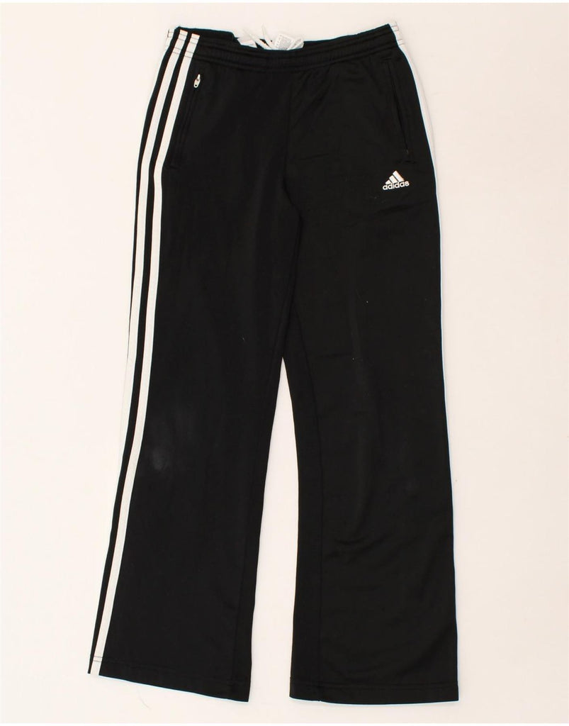 ADIDAS Girls Tracksuit Trousers 11-12 Years Black Polyester | Vintage Adidas | Thrift | Second-Hand Adidas | Used Clothing | Messina Hembry 