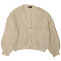 Marks & Spencer Womens Oversized Cardigan Sweater UK 16 Large Off White