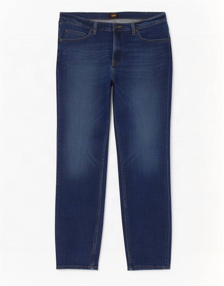 Lee Mens Rider Slim Jeans W34 L30 Blue Cotton