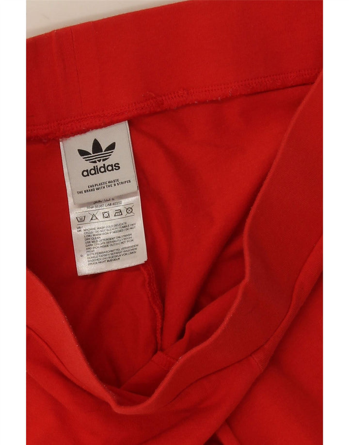 Adidas Womens Leggings UK 4 XS  Red Cotton