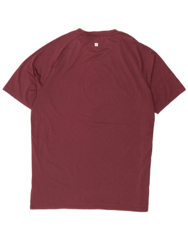 Mountain Warehouse Mens T-Shirt Top Large Burgundy Polyester