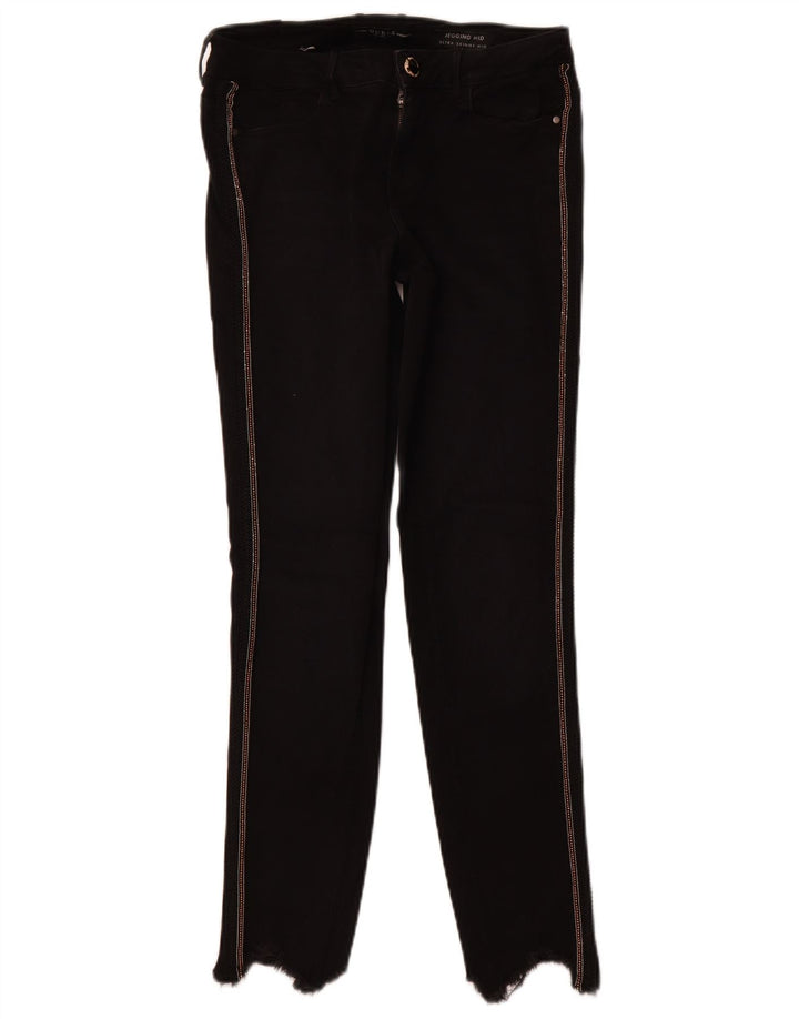 GUESS Womens Mid Rise Jegging Skinny Jeans W28 L28 Black Cotton