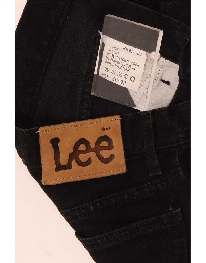 Lee Mens Straight Jeans W30 L32 Black Cotton