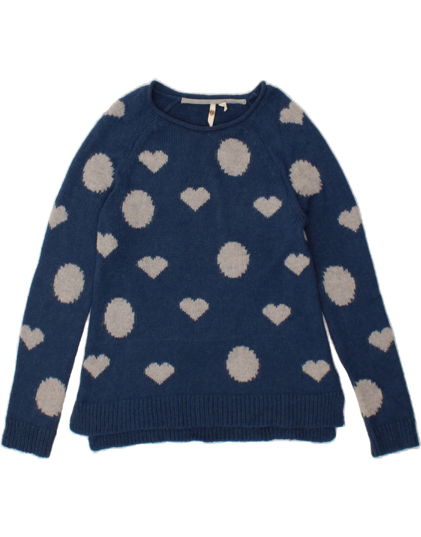 WHITE STUFF Womens Boat Neck Jumper Sweater UK 10 Small Blue