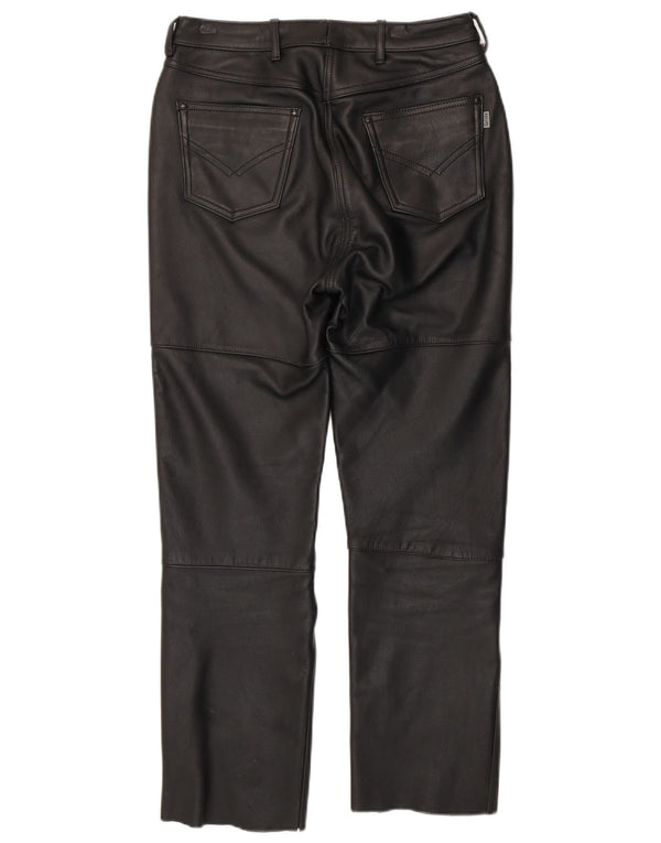 Hein Gericke Womens Leather Trousers EU 40 Medium W30 L29 Black Leather