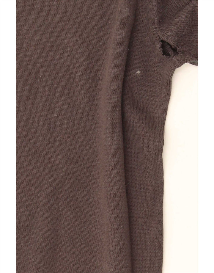 Jack & Jones Mens V-Neck Jumper Sweater Large Grey Argyle/Diamond Cotton