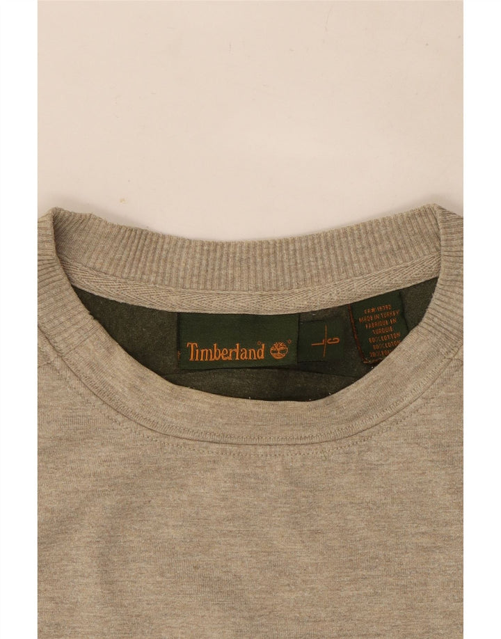 Timberland Mens Top Long Sleeve Large Grey Cotton