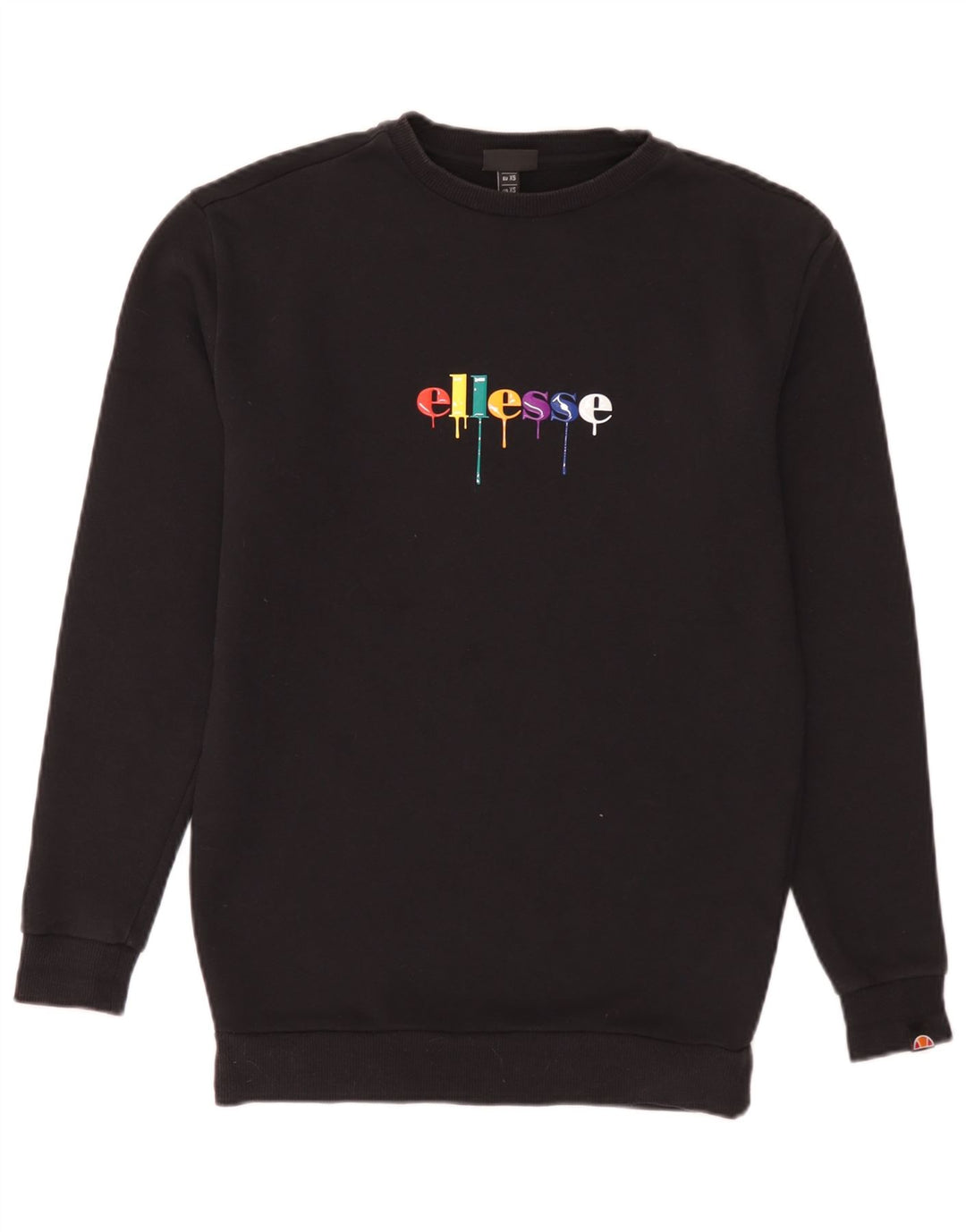 Ellesse Mens Graphic Sweatshirt Jumper XS Black Cotton