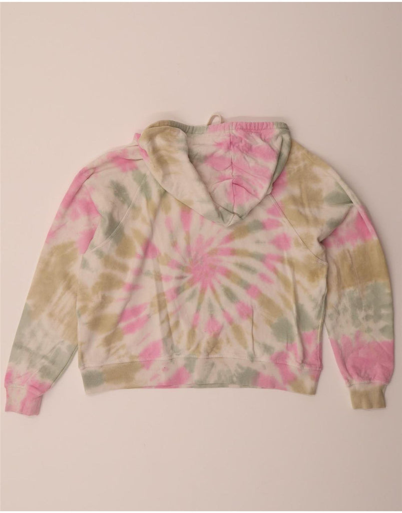 BILLABONG Womens Hoodie Jumper UK 14 Medium Multicoloured Tie Dye Vintage Billabong and Second-Hand Billabong from Messina Hembry 