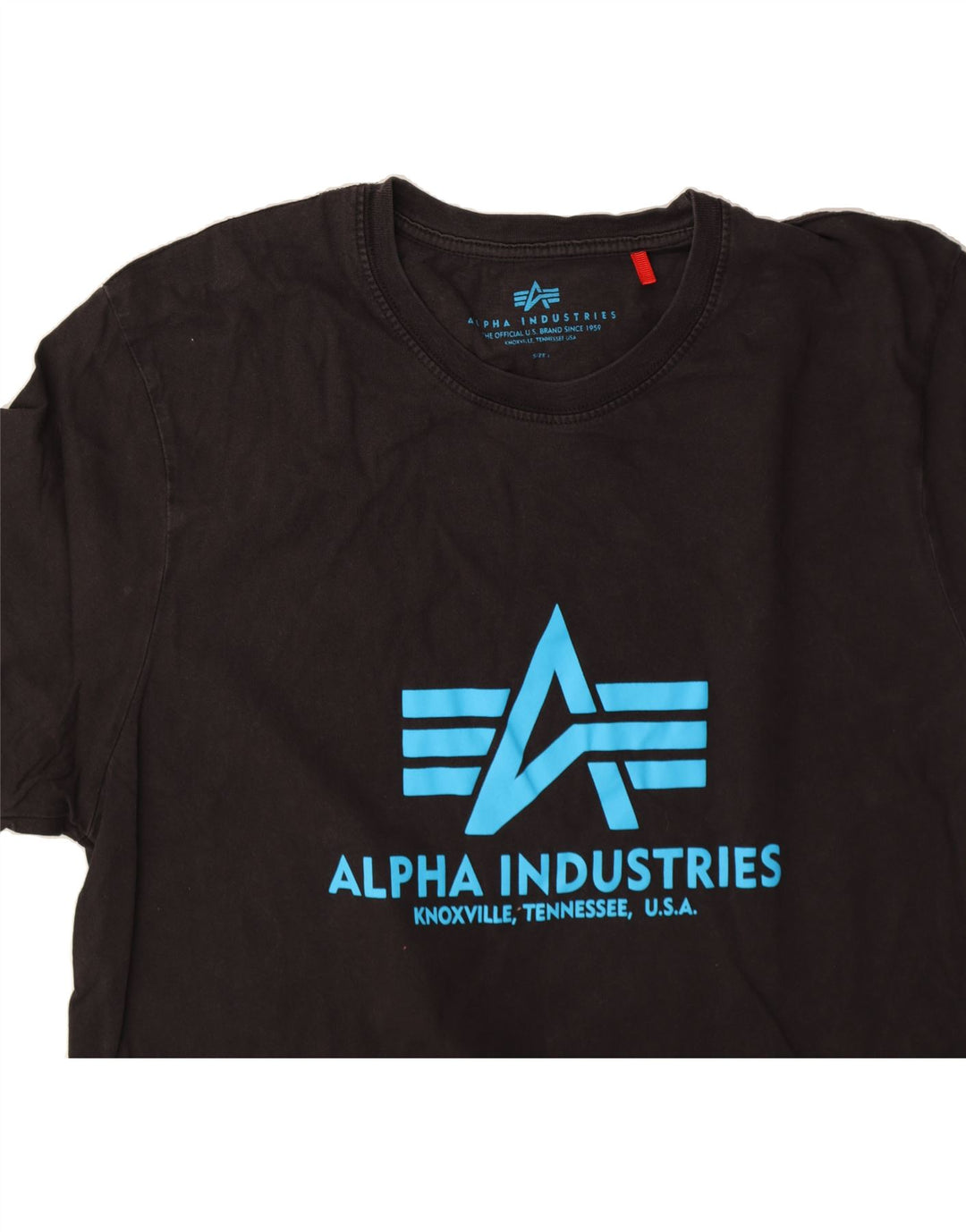 ALPHA INDUSTRIES Womens Graphic T-Shirt Top UK 14 Large Black Vintage Alpha Industries and Second-Hand Alpha Industries from Messina Hembry 