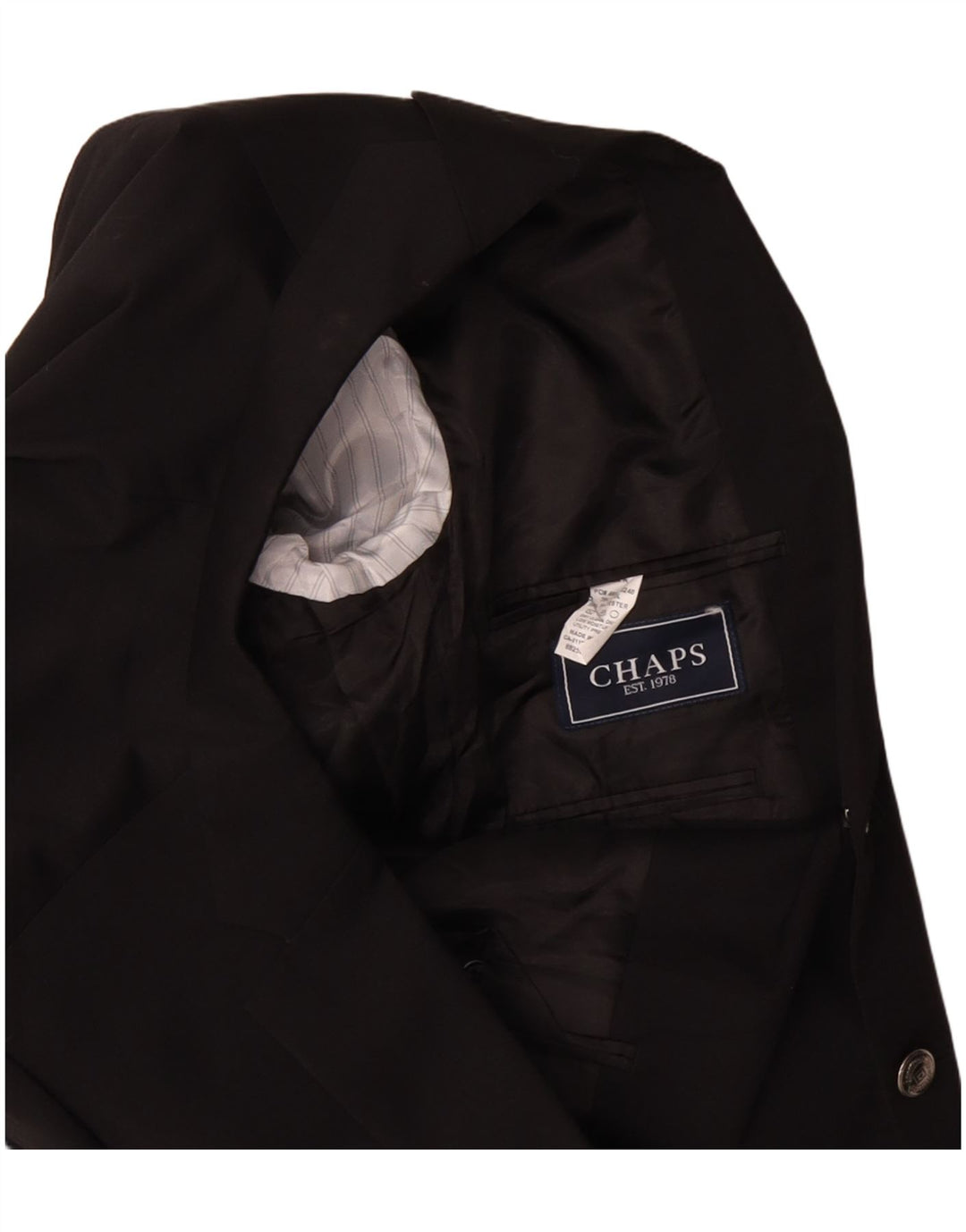 CHAPS Mens 2 Button Blazer Jacket UK 38 Medium Black