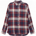 French Connection Mens Flannel Shirt Medium Navy Blue Plaid Cotton