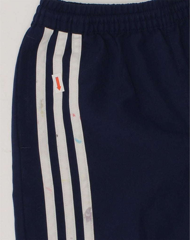 ADIDAS Boys Sport Shorts 7-8 Years Navy Blue Polyester | Vintage Adidas | Thrift | Second-Hand Adidas | Used Clothing | Messina Hembry 