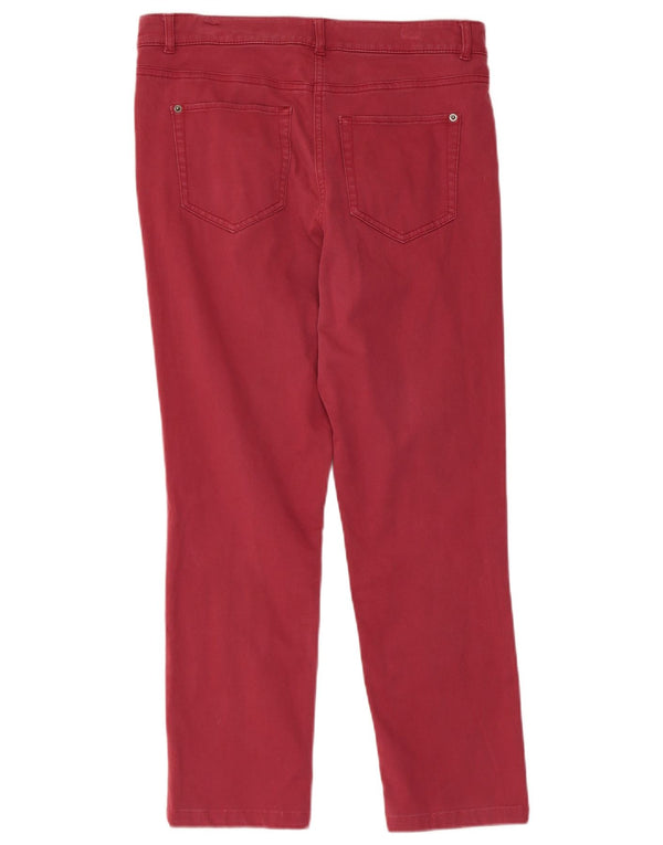 White Stuff Womens Slim Casual Trousers UK 10 Small W30 L26 Red Cotton