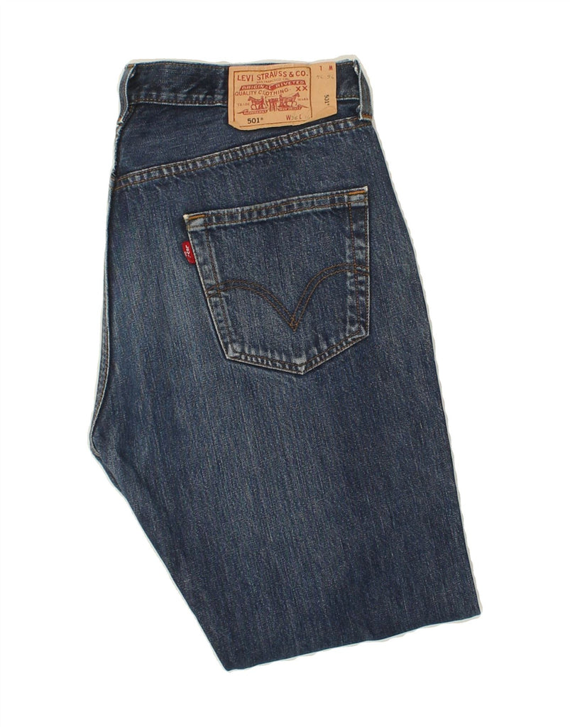 LEVI'S Mens 501 Straight Jeans W36 L27 Navy Blue Vintage Levi's and Second-Hand Levi's from Messina Hembry 