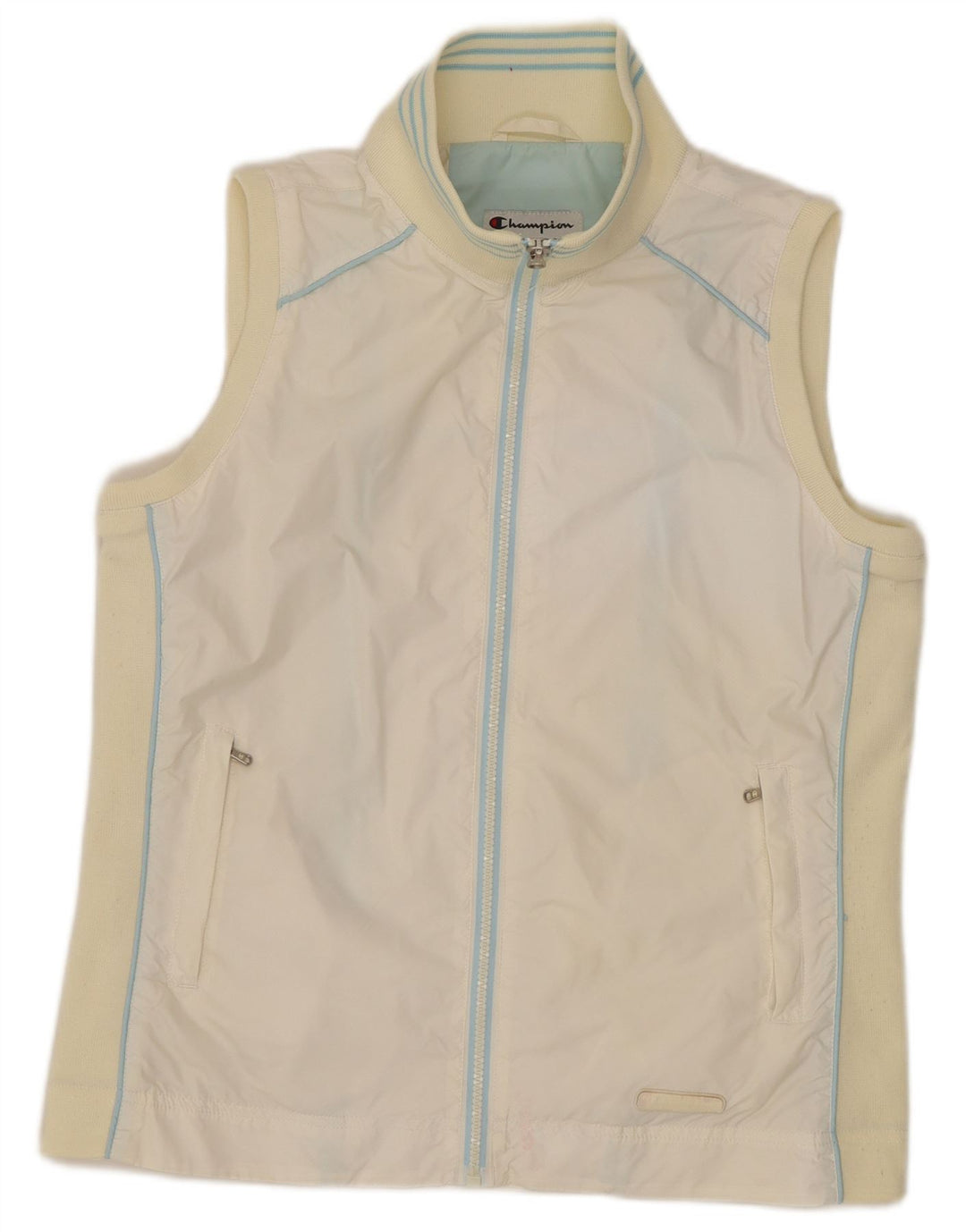 Champion Boys Tracksuit Top Jacket 9-10 Years Medium Off White Colourblock