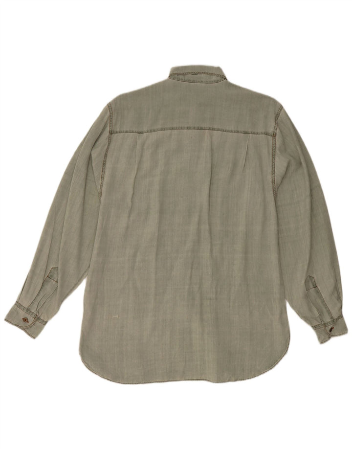 Ball On Womens Shirt Size 38 Medium Green Silk