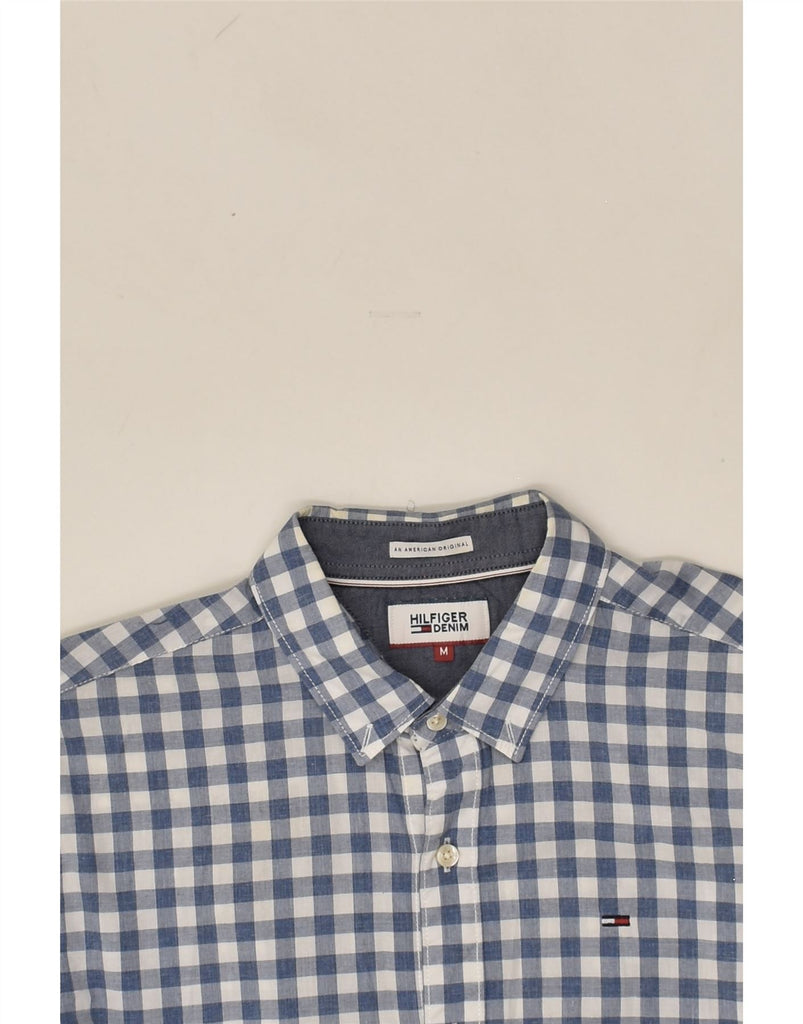 TOMMY HILFIGER Mens Shirt Medium Blue Gingham Cotton | Vintage Tommy Hilfiger | Thrift | Second-Hand Tommy Hilfiger | Used Clothing | Messina Hembry 