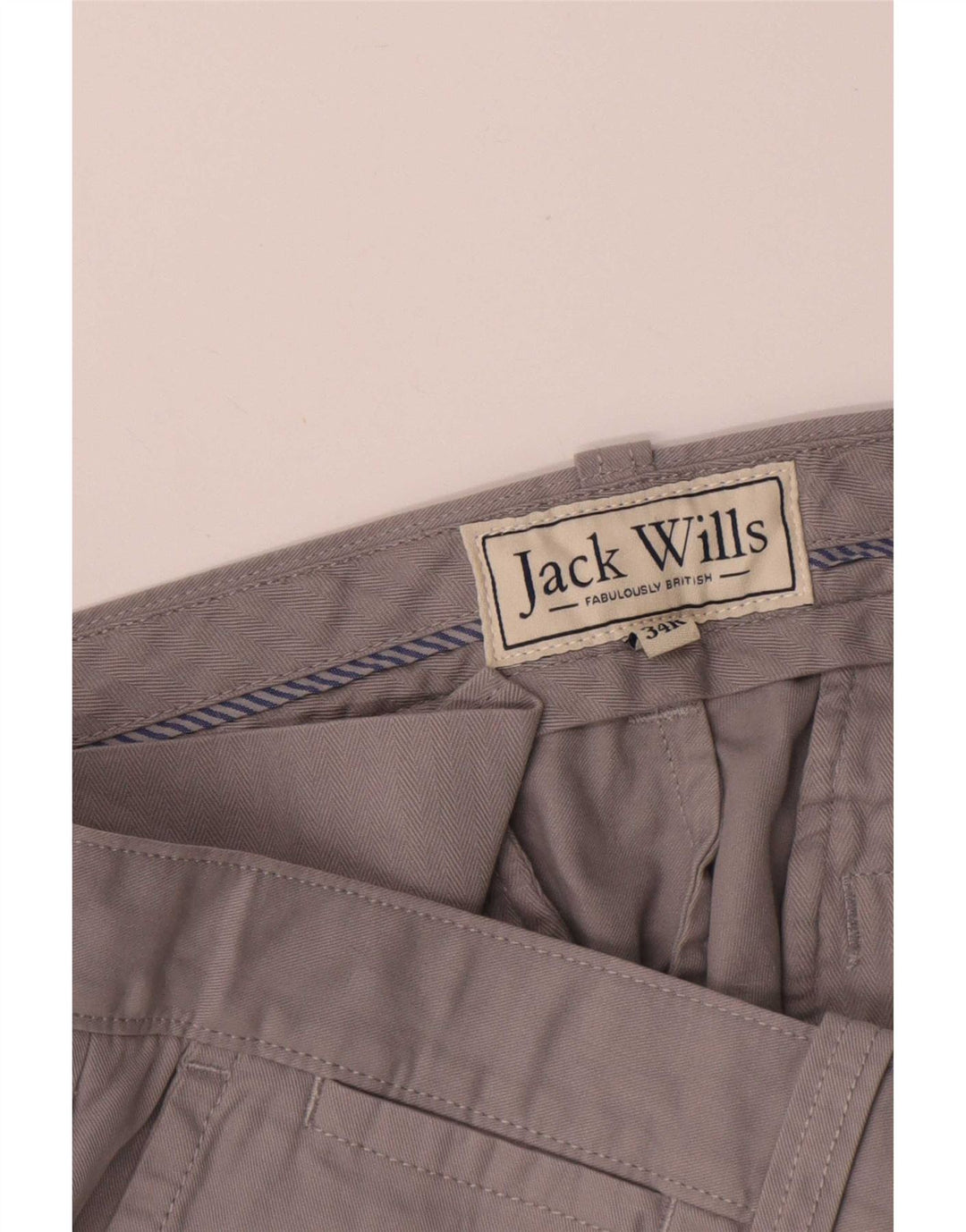 Jack Wills Mens Slim Chino Trousers W34 L32 Grey