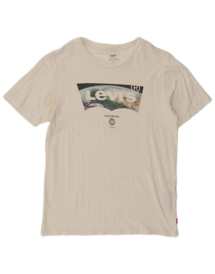 Levi's Mens Graphic T-Shirt Top Small White Cotton