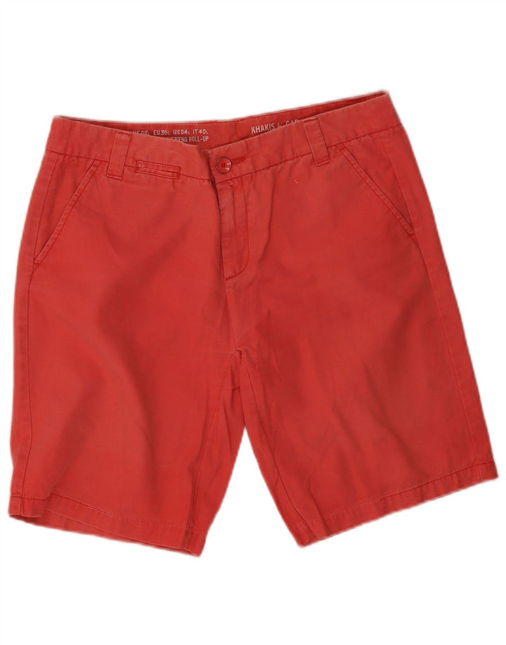 GAP Womens Khakis Chino Shorts UK 8 Small W32  Red
