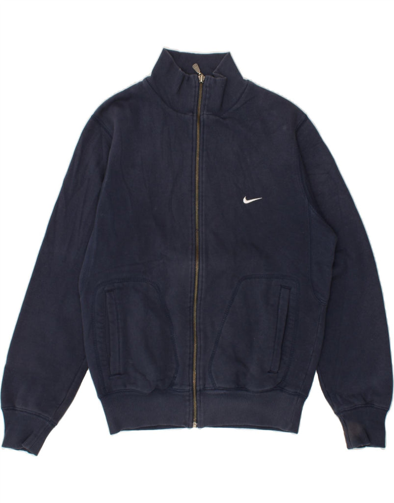 NIKE Mens Tracksuit Top Jacket UK 36/38 Small Navy Blue | Vintage Nike | Thrift | Second-Hand Nike | Used Clothing | Messina Hembry 